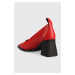 Kožené lodičky Vagabond Shoemakers HEDDA červená farba, na podpätku, 5303.101.47