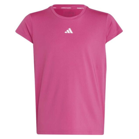 adidas 3-STRIPES TEE Dievčenské tréningové tričko, ružová, veľkosť