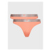 Emporio Armani Underwear Súprava 2 kusov brazílskych nohavičiek 163337 3R235 02662 Oranžová