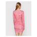 Chiara Ferragni Košeľové šaty 73CBO917 Ružová Slim Fit