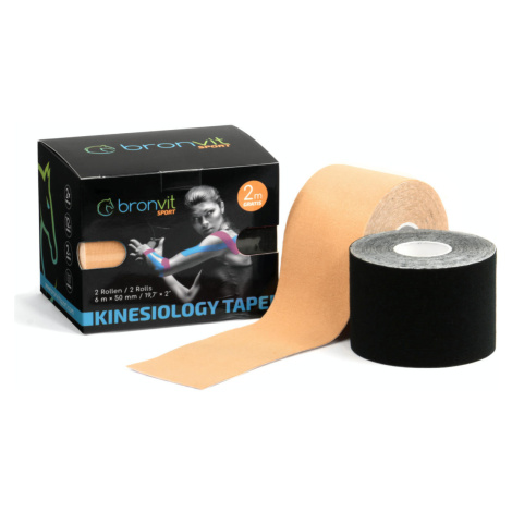 Tejpovacie pásky BronVit Sport Kinesio Tape set Farba: čierna/ružová