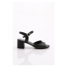 DGN 15-17 Women's Sandals Genuine Leather Black