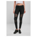 Women's Tech Mesh Rib Leggings - Black