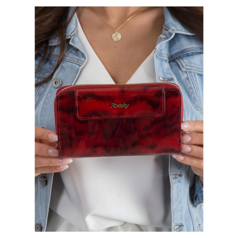 Dámska červená peňaženka so zvieracím motívom