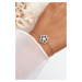 Delicate Women's Silver Bracelet with Flower