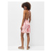 Pull&Bear Letné šaty  rosé / staroružová / biela