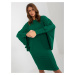 Dark green women's bat dress made of viscose