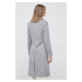 Kabát s prímesou vlny United Colors of Benetton šedá farba, prechodný,