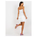 Ecru minidress with draped straps