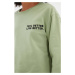 Trendyol Green 100% Organic Fabric Embroidered Knitted Sweatshirt