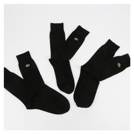 LACOSTE Cotton Blend Sock 3-Pack čierne
