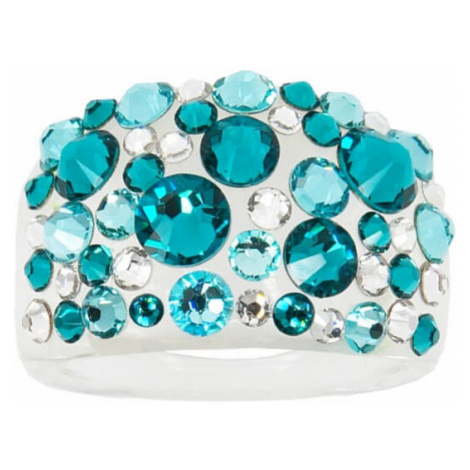 Levien Trblietavý prsteň s kryštálmi Bubble Blue Zircon 62 mm