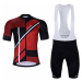HOLOKOLO Cyklistický krátky dres a krátke nohavice - TRACE - čierna/červená