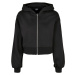 Women's Short Oversized Zipper Jacket Black