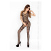 Passion BS018 black - Bodystocking Farba: Čierna