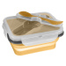 Zopa Silicone Lunch Box Small jedálenská sada Mustard Yellow 15x7,5 cm