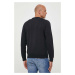Bavlnený sveter Gant čierna farba, tenký