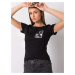 Black T-shirt with application
