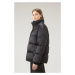 Bunda Woolrich Satin Logo Puffer Jacket Čierna