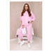 Set of sweatshirt and pants punto light pink color