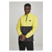 Stand Up Collar Pull Over Jacket Light Yellow/blk