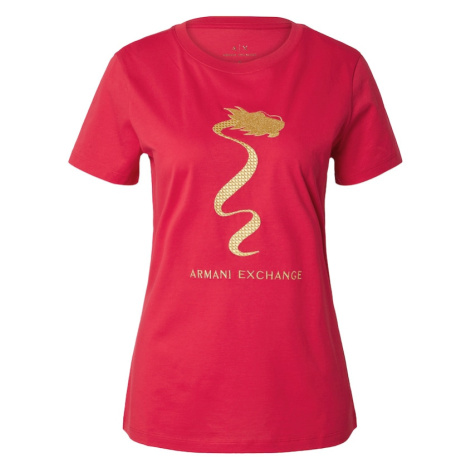 ARMANI EXCHANGE Tričko  zlatá / červená