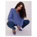 Dark blue oversize sweater with wool