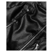 Krátka čierna bunda s golierom (11Z8039)