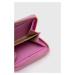 Kožená peňaženka Patrizia Pepe dámsky, ružová farba