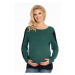 Tehotenský sveter v dvoch farbách zelenej a čiernej