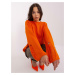 Orange oversize sweater with wide sleeves