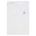 Detské polo tričko United Colors of Benetton biela farba, jednofarebný