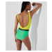 Plavky Karl Lagerfeld Colour Block Swimsuit Zelená