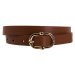 Brown women's belt made of eco-leather OCH BELLA
