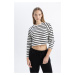 DEFACTO Cool Loose Fit Striped Long Sleeve T-Shirt