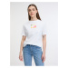 Biele dámske tričko Calvin Klein Illuminated Box Logo Slim Tee