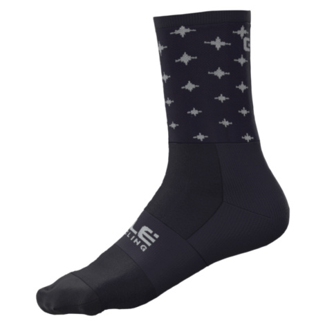 ALÉ Cyklistické ponožky klasické - STARS - modrá/biela