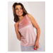 Light pink sleeveless velour top