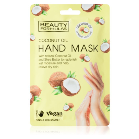 Beauty Formulas Coconut Oil hĺbkovo hydratačná maska na ruky