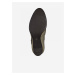 Krémové kožené členkové topánky na podpätku Tamaris