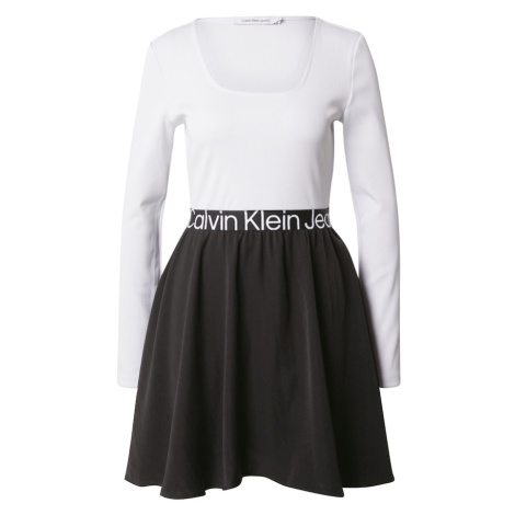 Calvin Klein Jeans Šaty  čierna / biela