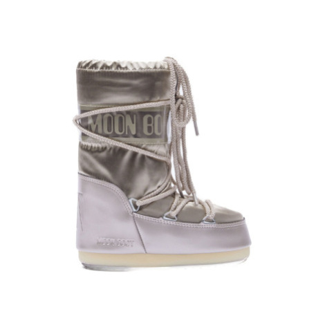 Juniorské vysoké zimné topánky MOON BOOT MB ICON GLANCE -JR-B003 PLATINUM