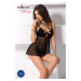 Košieľka Passion Nadya Chemise black Farba: Čierna