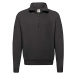 Black Men's Zip Neck Sweatshirt Fruit of the Loom