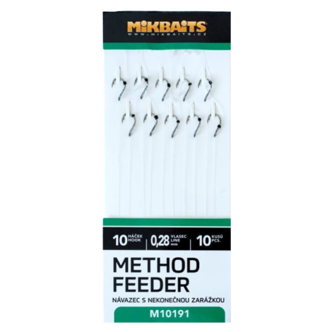 Mikbaits method feeder nadväzce s nekonečnou zarážkou 10ks - veľkosť 10