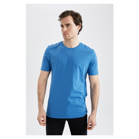 DEFACTO Regular Fit Crew Neck Basic Short Sleeve Cotton Combed T-Shirt