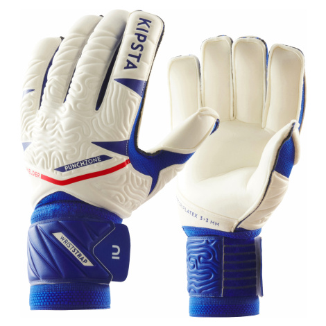 Brankárske rukavice F500 Viralto Shielder bielo-modré KIPSTA
