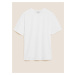 Tričko z prémiovej bavlny, úzky strih Marks & Spencer biela