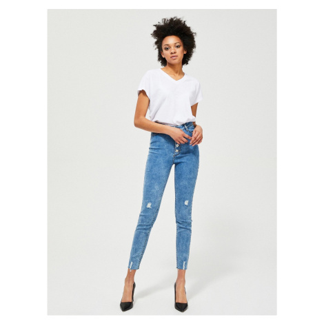 Blue women's skinny fit jeans Moodo - Women's