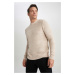 DEFACTO Standard Fit Crew Neck Sweater